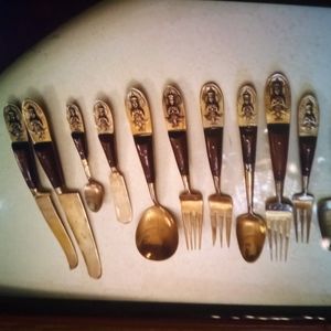 Antique SIAM Flatware Thailand 164 Pieces